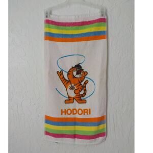 Vintage 1988 Seoul Korean Olympics Hodori Tiger Mascot Sport Towel Kitchen 12x25